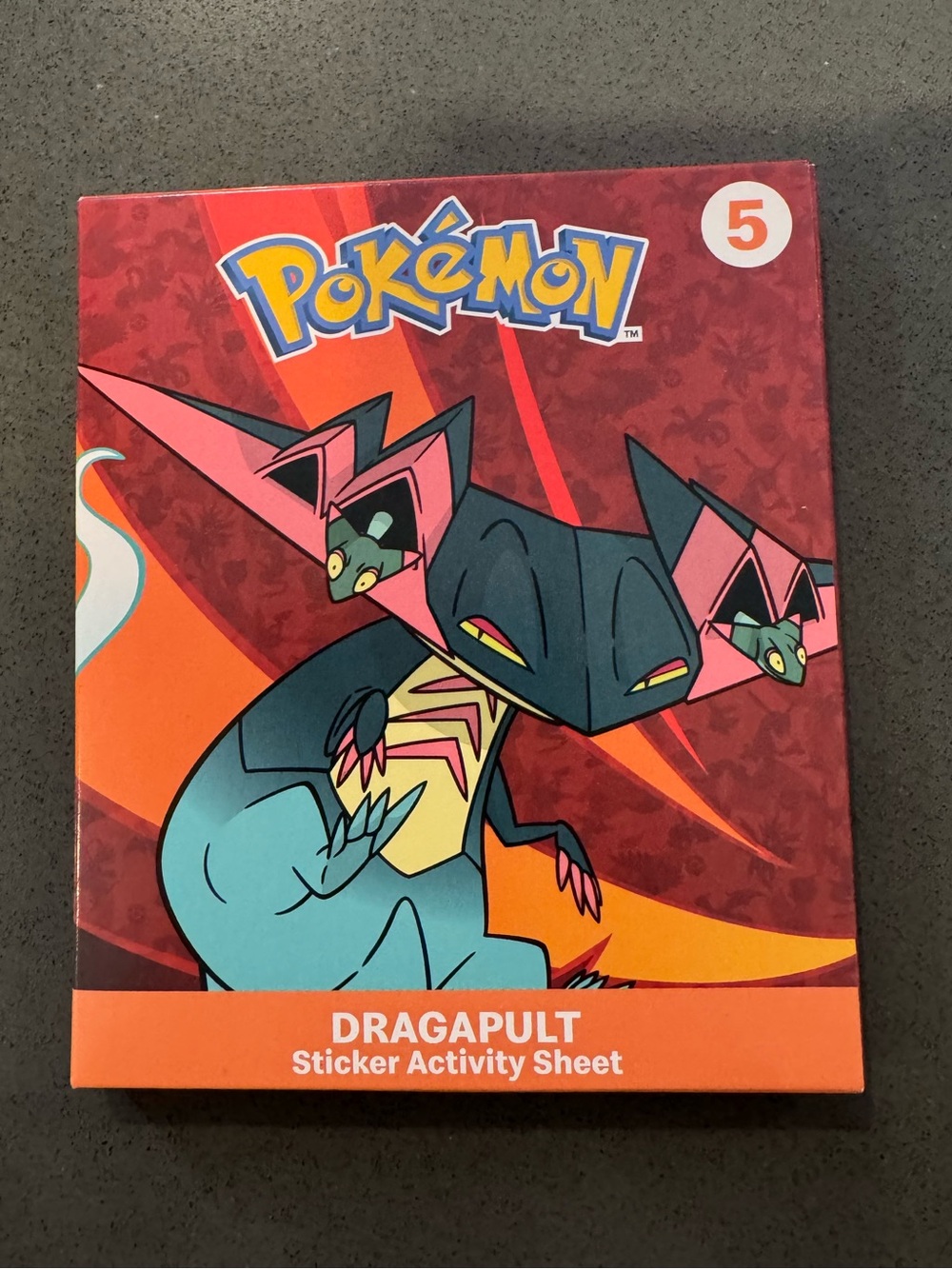 McDonald's Pokémon Dragonite Card Artwork - Red, Orange, Yellow
